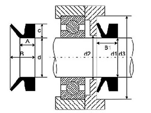 Va Type Water Seal V Type Rotary Seal NBR Rubber Seal FKM Rubberseals