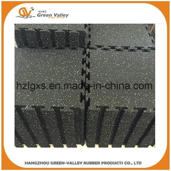 Interlocking Crossfit Safety Block Rubber Floor Tiles for Gym / Outdoor / Hot Sale