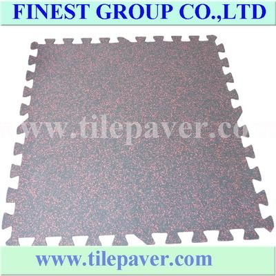 Gym Flooring 20" X20" Acoustic Underlayer Interlocking Gym Rubber Tile