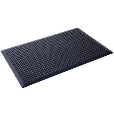 Good Quality Rubber Anti Slip Fatigue Black Bubble Comfortable Mat for Wet Area