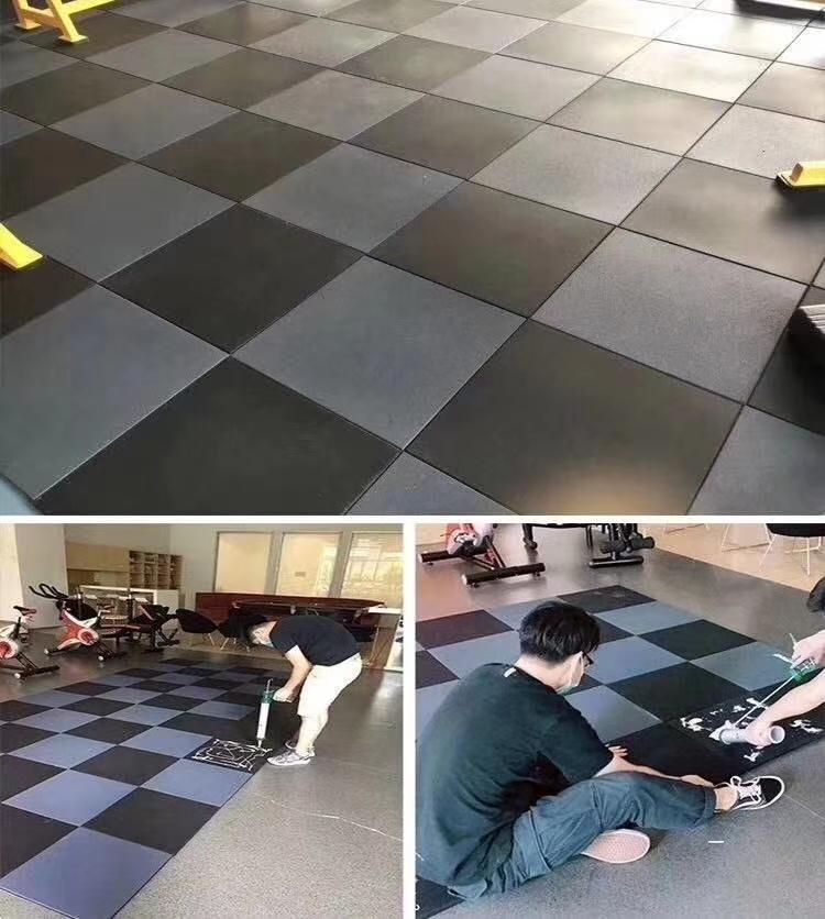 500*500 Fitness Playground Gym Outdoor Rubber Floor Tile