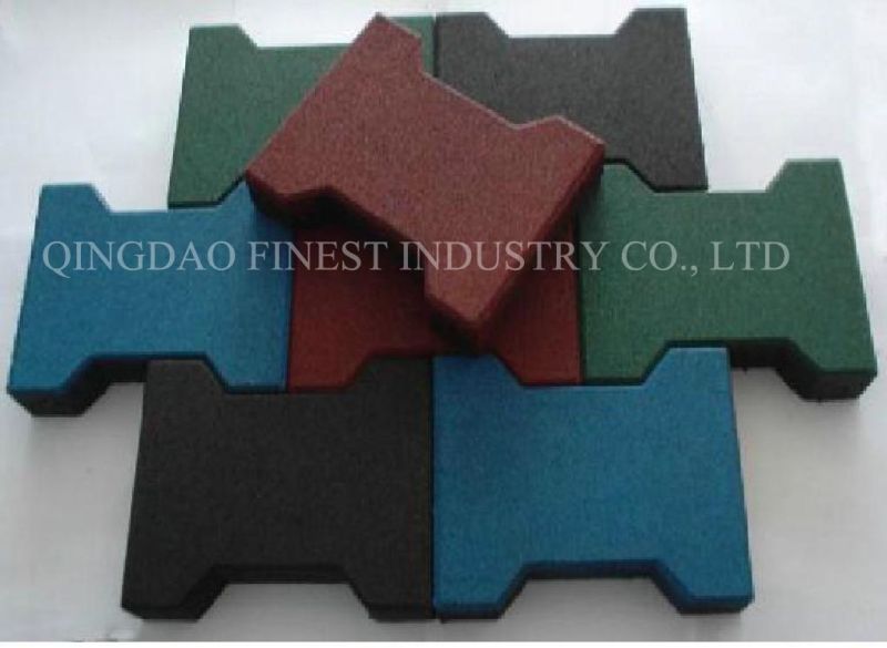 200X160X45mm Outdoor Dog-Bone Rubber Tile Rubber Paver Brick Rubber Paver