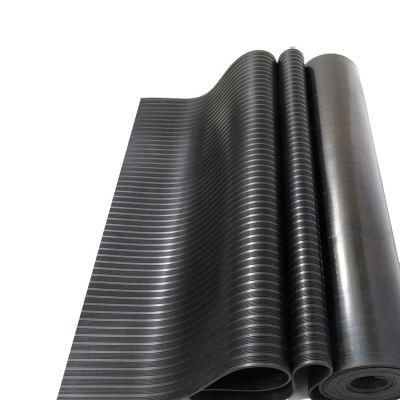 Anti-Skid Fine and Wide Ribbed Rubber Floor Mat/Non-Slip Checker Rubber Matting