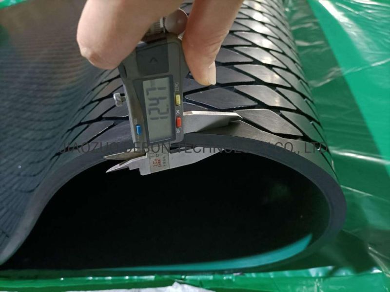 Conveyor Drum Pulley Shell Diamond Lagging Rubber Sheet