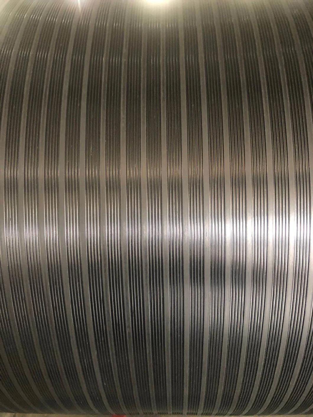 Black Fine Ribbed Anti-Slip Rubber Flooring Matting Sheet