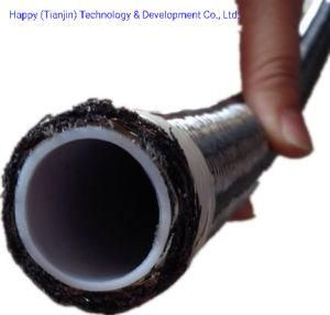 Smooth PTFE Hose Lined with SS304 Wire Braided Hose Pipe