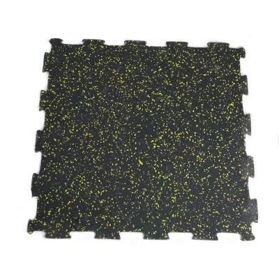 10%-50% EPDM Color Granular Interlock Rubber Tile Flooring