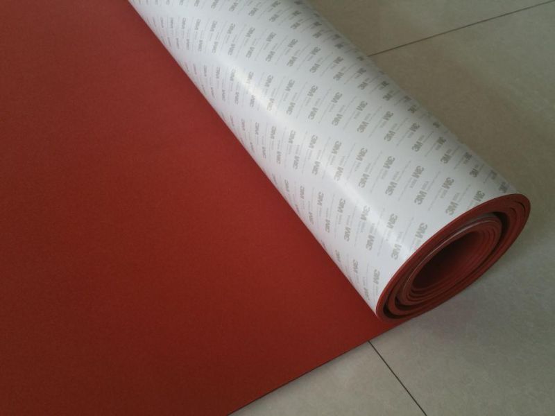 1.5-50mm X 0.1-1.5m X 1-20m Silicone Sponge Sheet, Silicone Foam Sheet with Close Cell Silicone Sponge, 10-40sh a, 0.5-1.0g/cm3, Backing Adhesive 3m (3A1002)