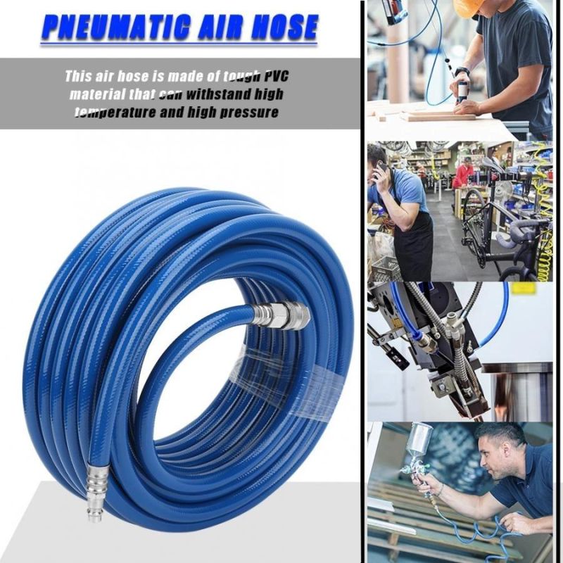 Green Rubber-PVC Air Hose with Europe Type Quick Coupler