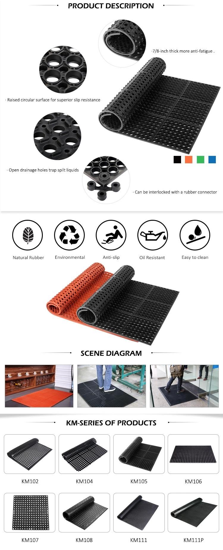 Factory Custom Heavy Duty Rubber Kitchen Anti Fatigue Mat 22 mm