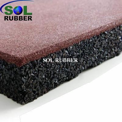 70mm in Stock Durable Outdoor Sports Rubber Flooring Playground Area Mat