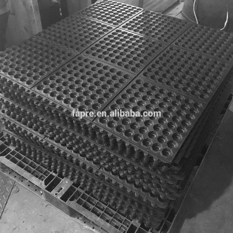 Rubber Link Mat with Holes Black Interlocked 914*914*12mm