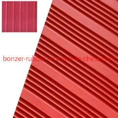 Anti Slip Non Slip Wide Broad Fine Ribbed Rubber Flooring Mat / Rubber Sheet