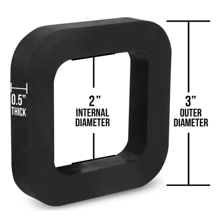 Yh1977 Hitch Receiver Silencer Pad Reduce Rattle Eliminate Noise Provide Cushion Mat, Trailer Receiver Rubber Pad
