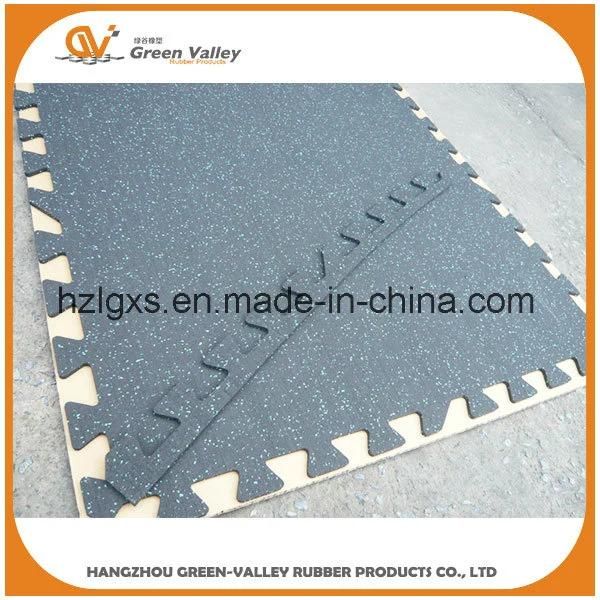 Interlocking Crossfit Safety Block Rubber Floor Tiles for Gym / Outdoor / Hot Sale