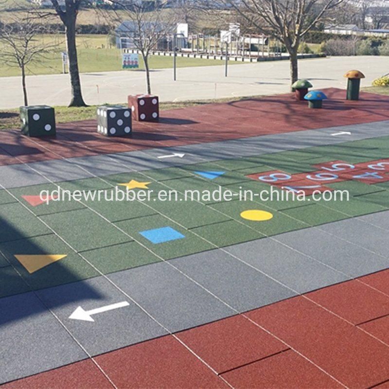 Outdoor Rubber Flooring Paver for Children Playground Using