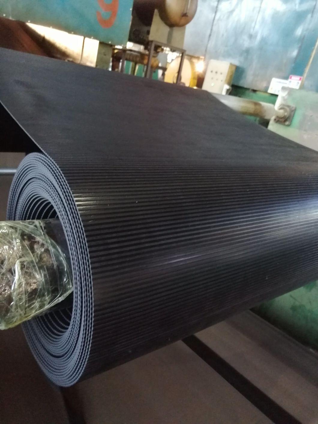 Fine Ribbed Rubber Non Slip Matting Rolls Corrugated Rubber Sheets