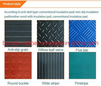 Anti Slip Coin Round/Diamond Thread/Checker/Wide /Fine / Orange Peel Rubber Mat Flooring Sheet