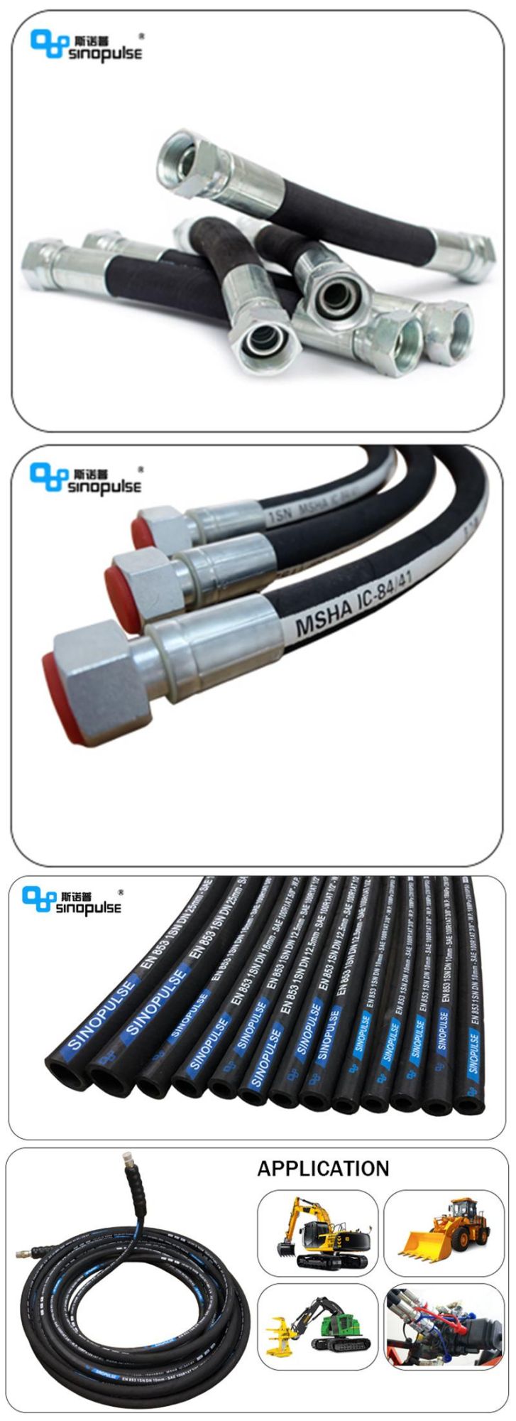 Hot Sale Hydraulic Rubber Hose DIN En 853 1sn High Pressure with Fittings From Hose Factory