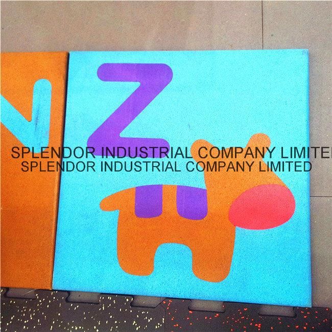 Cartoon Pattern Rubber Tiles, Rubber Mat