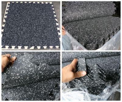Gym Rubber Flooring EPDM Dots Interlcoking Rubber Mats