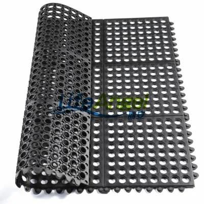 China Factory Anti-Slip Porous Kitchen Rubber Floor Mat