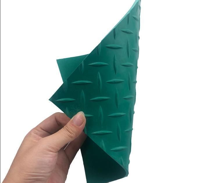 Vulcanized Anti Slip Diamond Willow Leaf Rubber Sheets Mat Floor