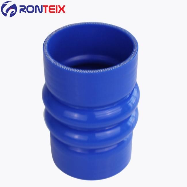 High Performance Blue Color 3 Rings Hump Silicone Hose